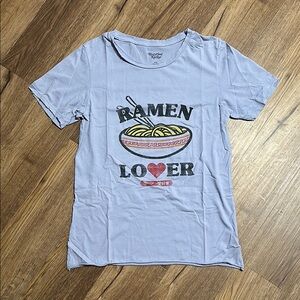 Ramen Lover Graphic Tee in Light Blue, size M